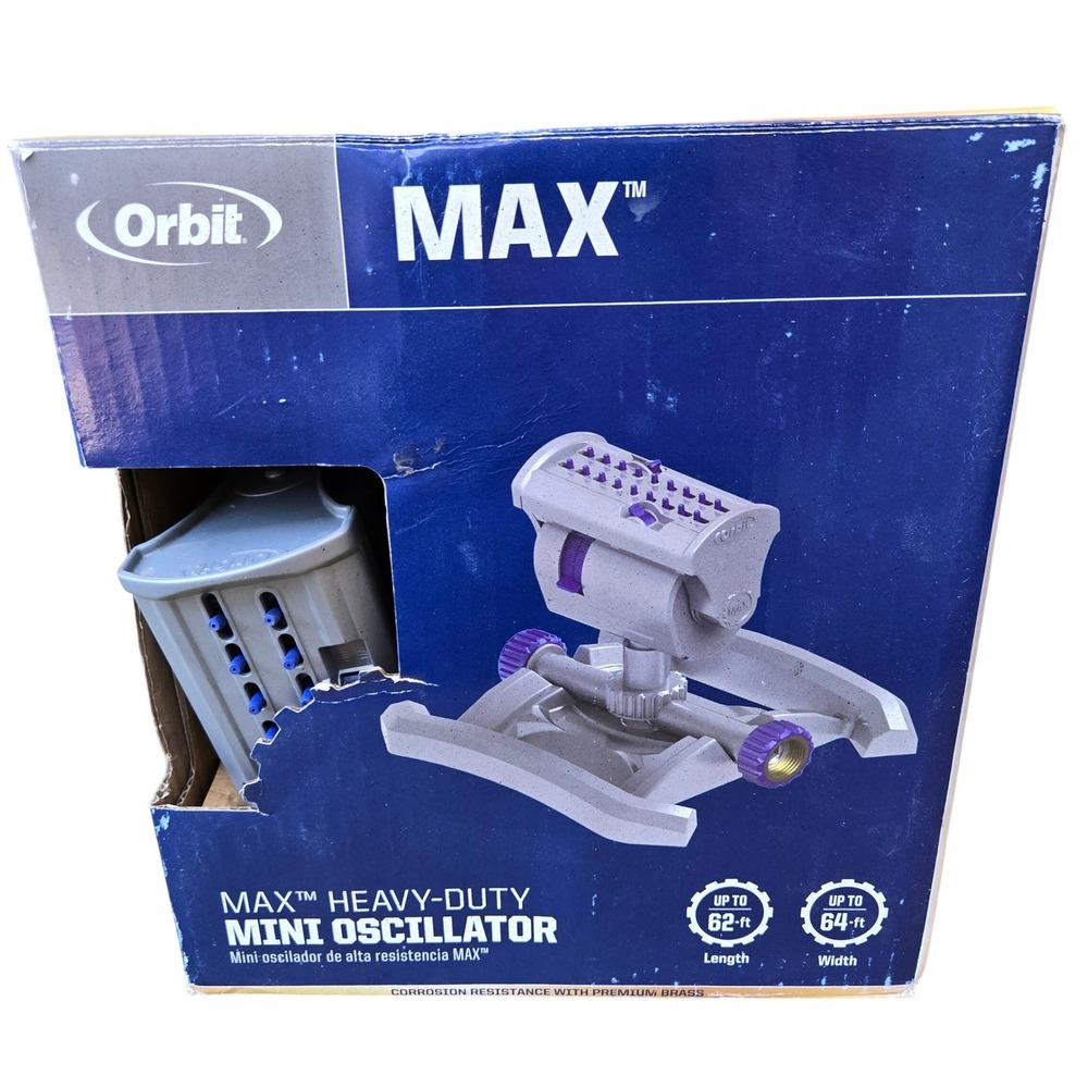 Orbit MAX Heavy-Duty Mini Oscillator Sprinkler Base & Head Set 62ft x 64ft 5827